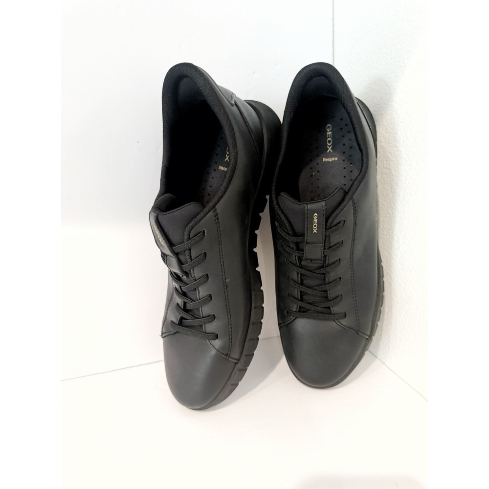 GEOX FLEXTRIDE PLUS Sneakers Men's Size 10 Black Casual Italian Comfort Trainers